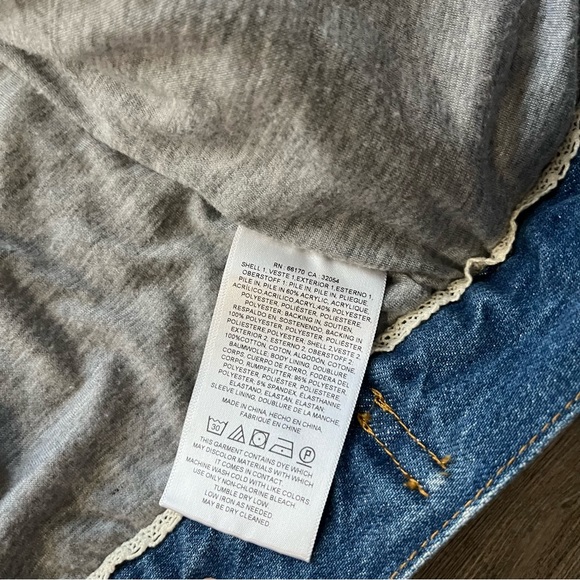 Pilcro & the Letterpress Women's Large Sherpa Denim Jacket - Picture 9 of 10